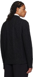 Husbands Black Crewneck Sweater