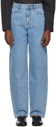 AMOMENTO Blue Faded Jeans