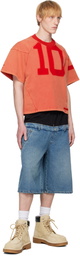 SPENCER BADU Red Washed Jersey T-shirt