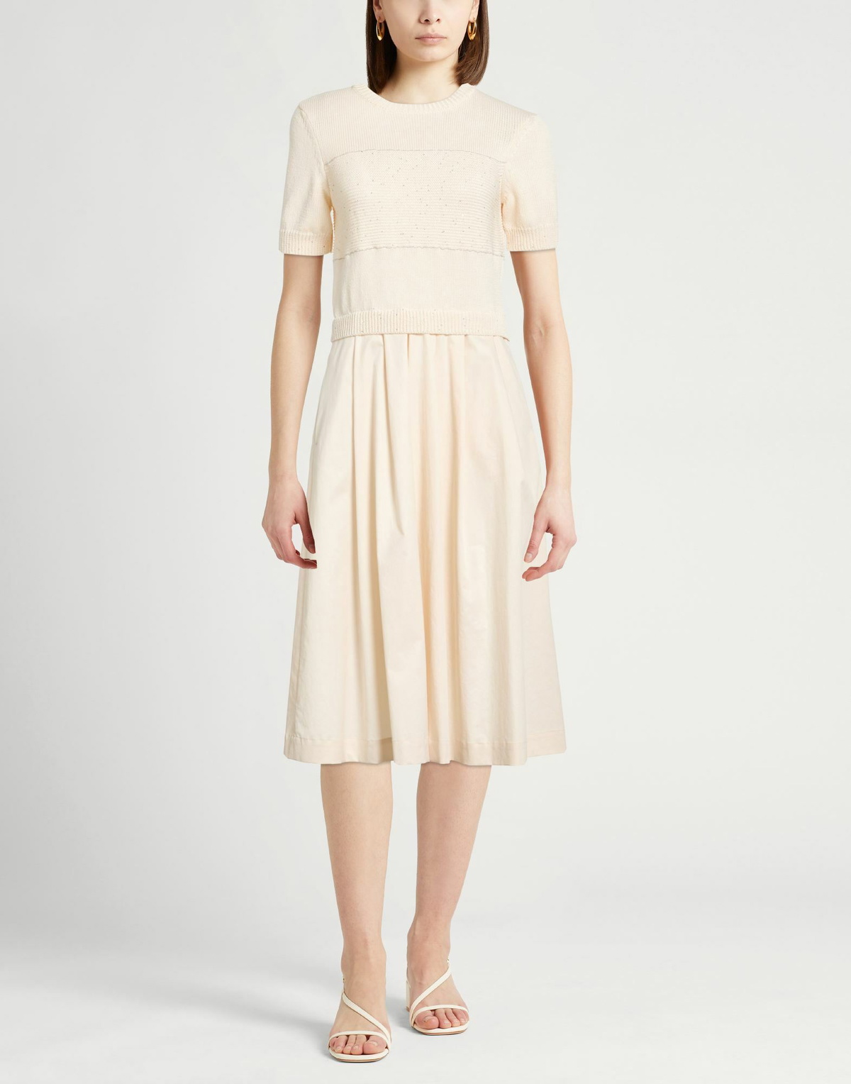 Peserico Womens Midi dress Cream