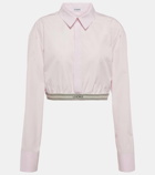 Loewe Cropped cotton poplin shirt