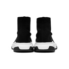 Balenciaga Black and White Speed Sneakers