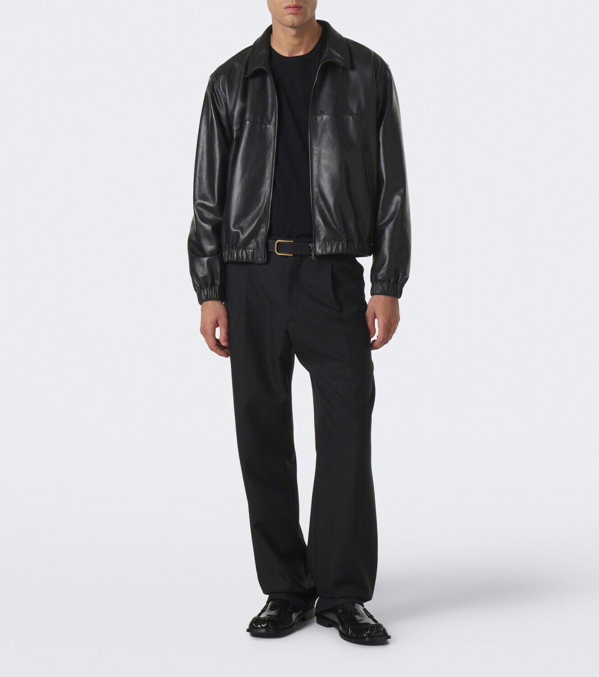 Saint Laurent Theobald Cassandre leather loafers