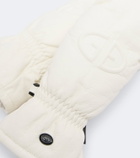 Goldbergh Hilja logo leather mittens