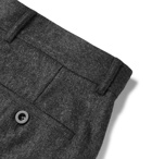 Mr P. - Wide-Leg Grey Wool-Flannel Trousers - Gray