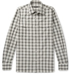 TOM FORD - Checked Cotton Shirt - Men - Gray