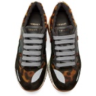 Versace Black and Brown Animalier Sneakers