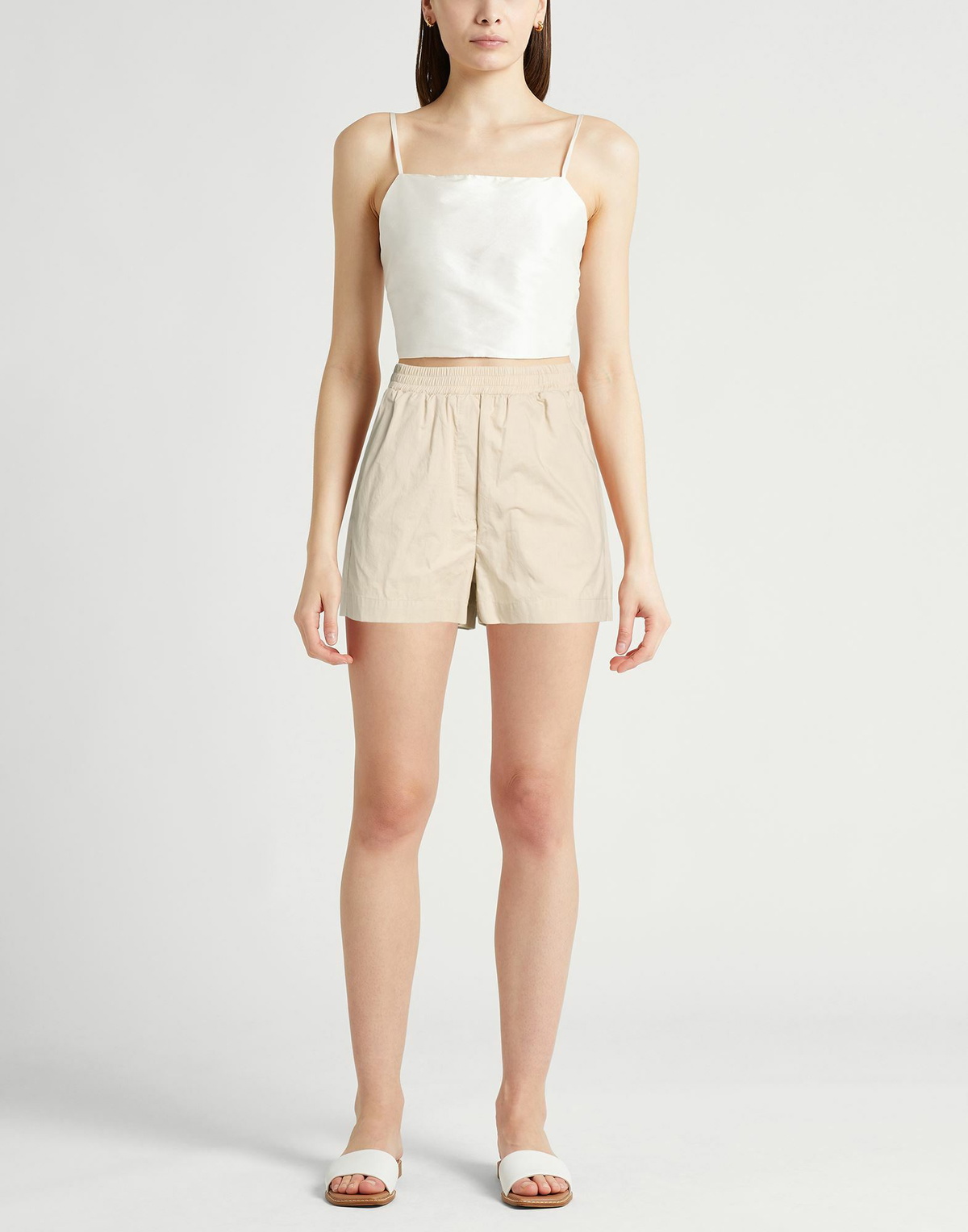 Roberto Collina Womens Shorts & Bermuda Shorts Sand