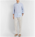 Polo Ralph Lauren - Button-Down Collar Striped Linen Shirt - Blue