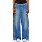 LU'U DAN Blue Side Zip Jeans
