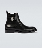 Burberry - Monogram leather Chelsea boots