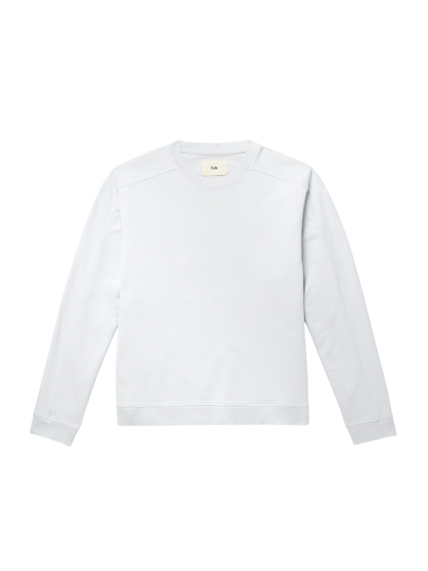 Photo: Folk - Prism Cotton-Jersey Sweatshirt - Gray