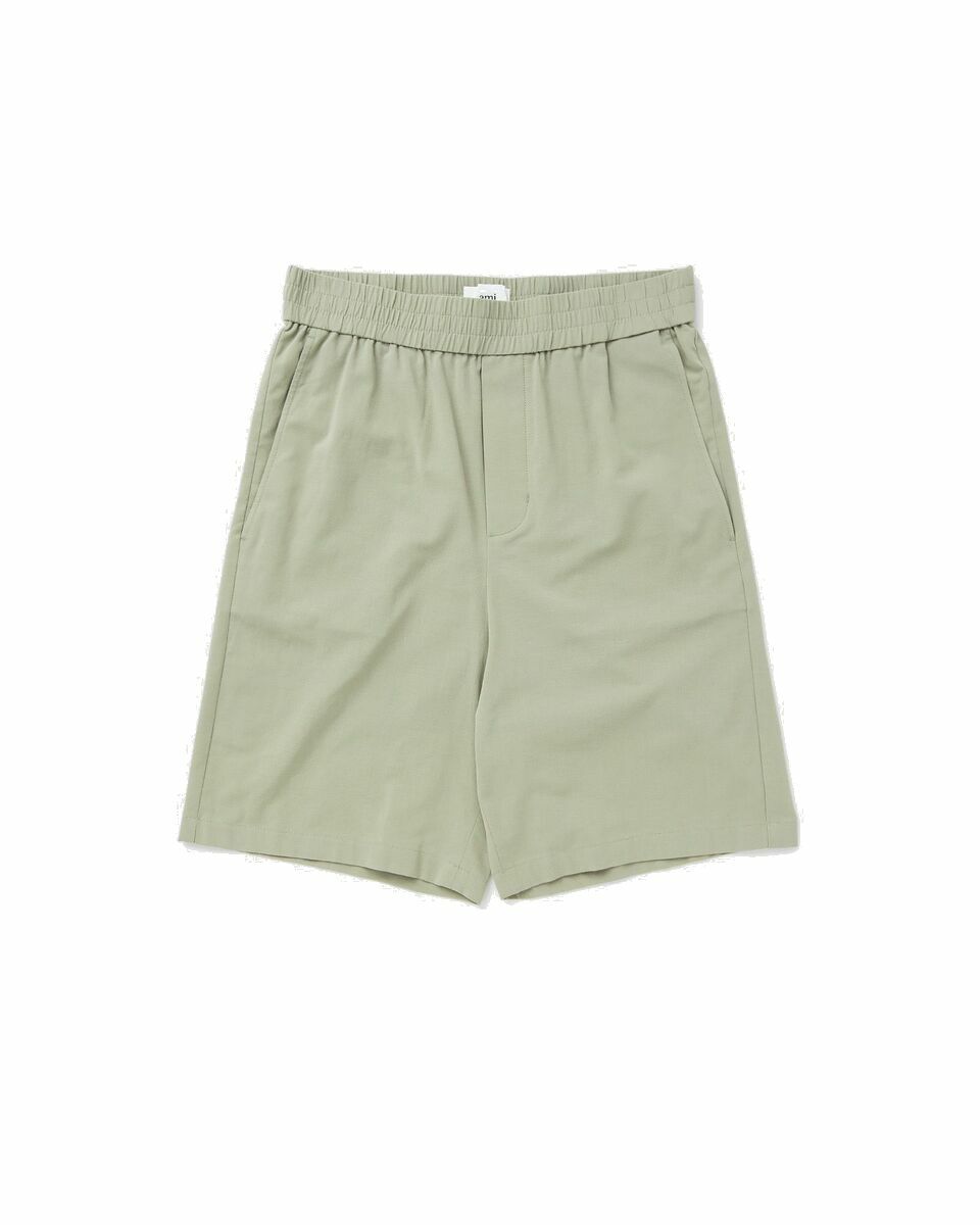 Photo: Ami Paris Elasticated Waist Bermuda Green - Mens - Casual Shorts