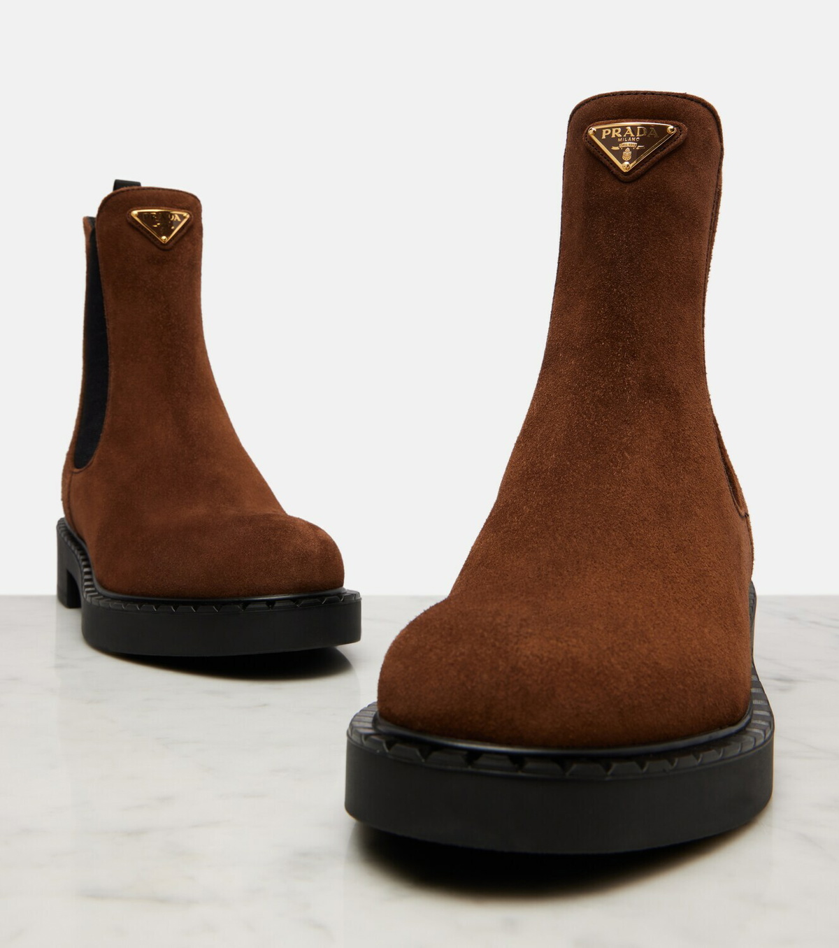 Prada Suede Chelsea boots