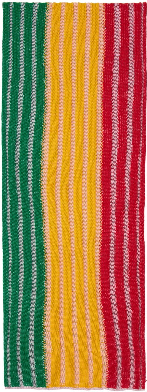 Stanley Raffington SSENSE Exclusive Multicolor Plated Ribbed Scarf
