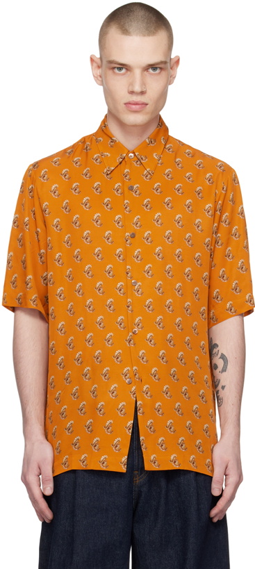 Photo: Dries Van Noten Orange Printed Shirt