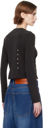 Eckhaus Latta Black Nailed Cardigan