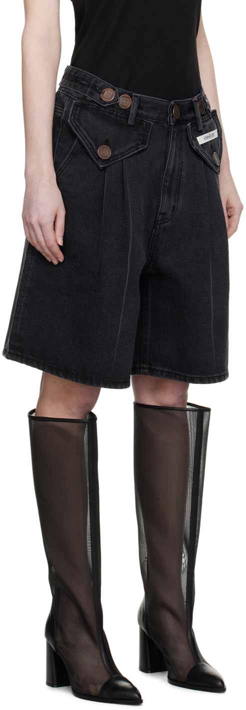 KIMHĒKIM Black Two-Pocket Denim Shorts