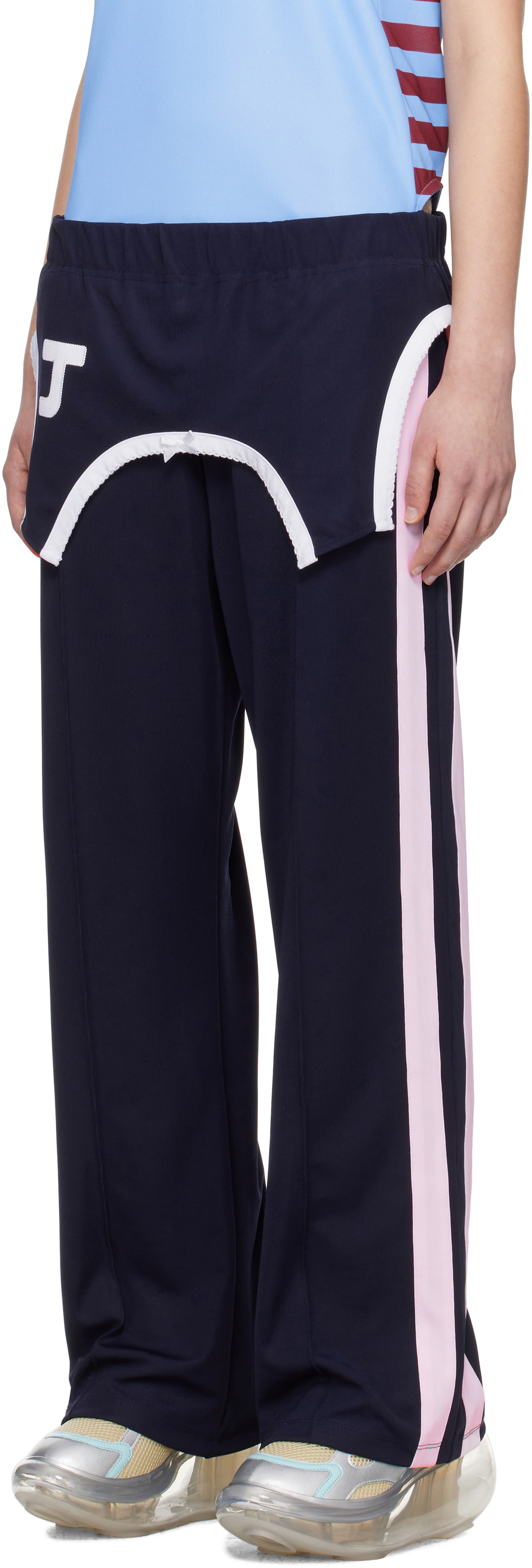 I'm Sorry by Petra Collins SSENSE Exclusive Navy JennyFax Edition Layered Track Pants