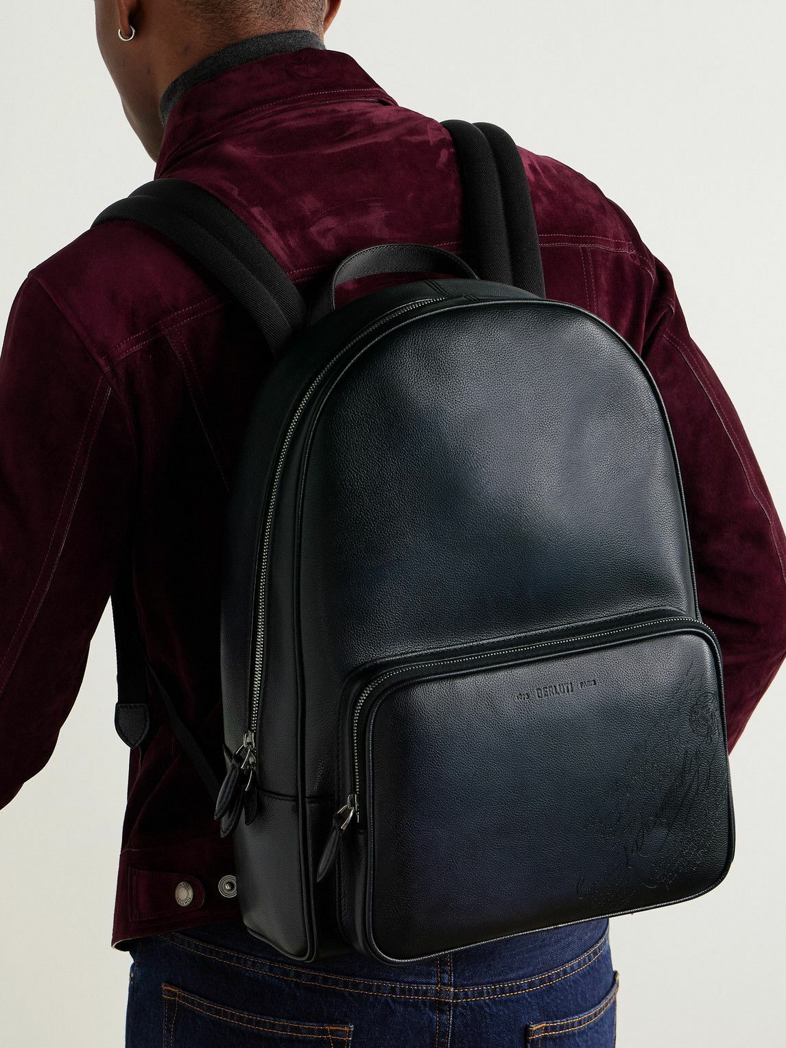 Berluti - Time Off Scritto Venezia Leather Backpack