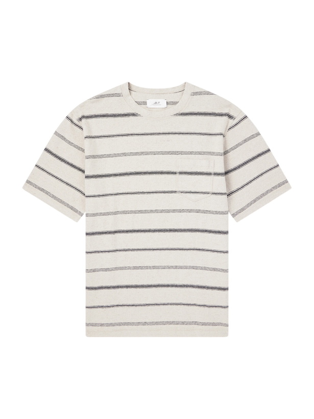 Photo: Mr P. - Striped Cotton-Jersey T-Shirt - Neutrals