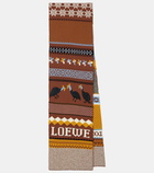 Loewe x Suna Fujita jacquard wool-blend scarf