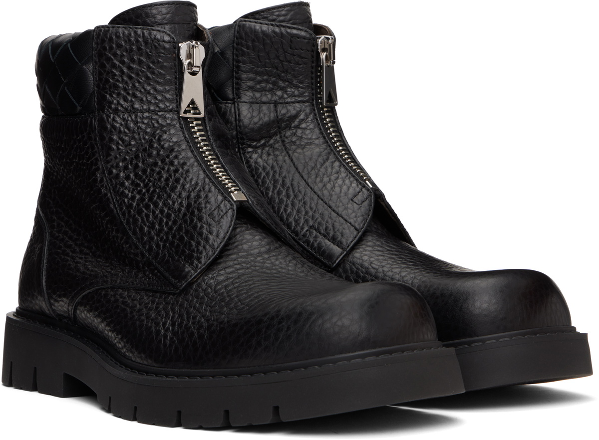 ショートブーツ・ブーティ Bottega Veneta Black Leather Tex Ankle Boots Bottega Veneta Black Haddock Ankle Boots Bottega Veneta