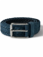 Tod's - 3cm Woven Suede Belt - Blue