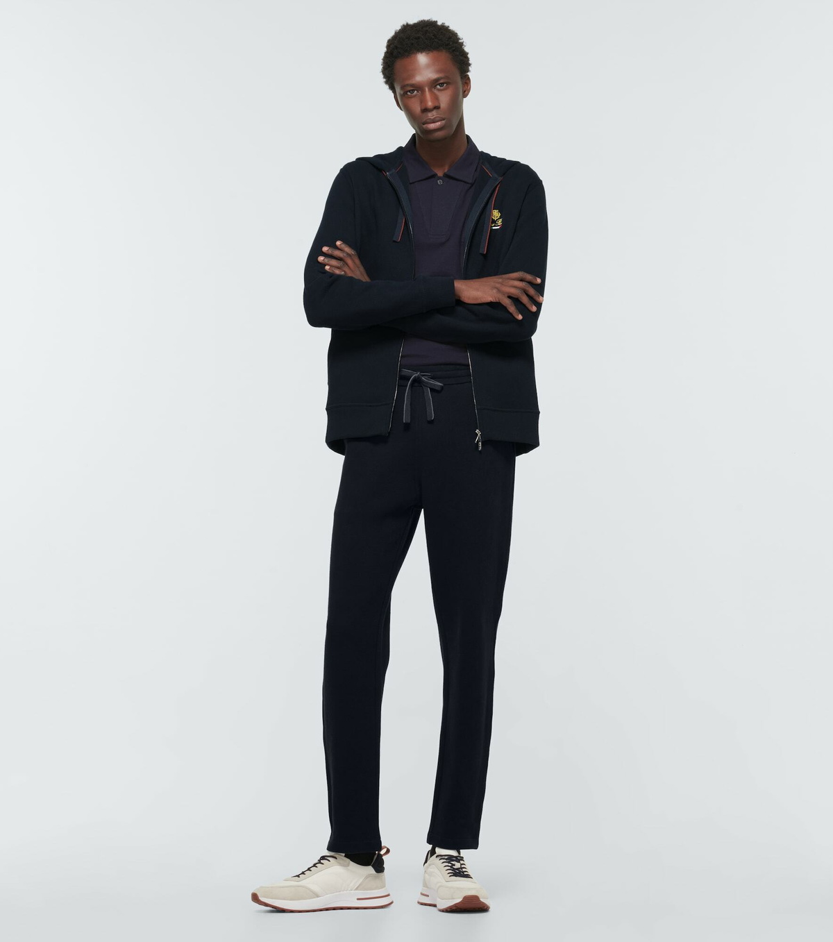 LORO PIANA 26S HOODED SHIRT AND FLARED PANTS SET 789 main image 0