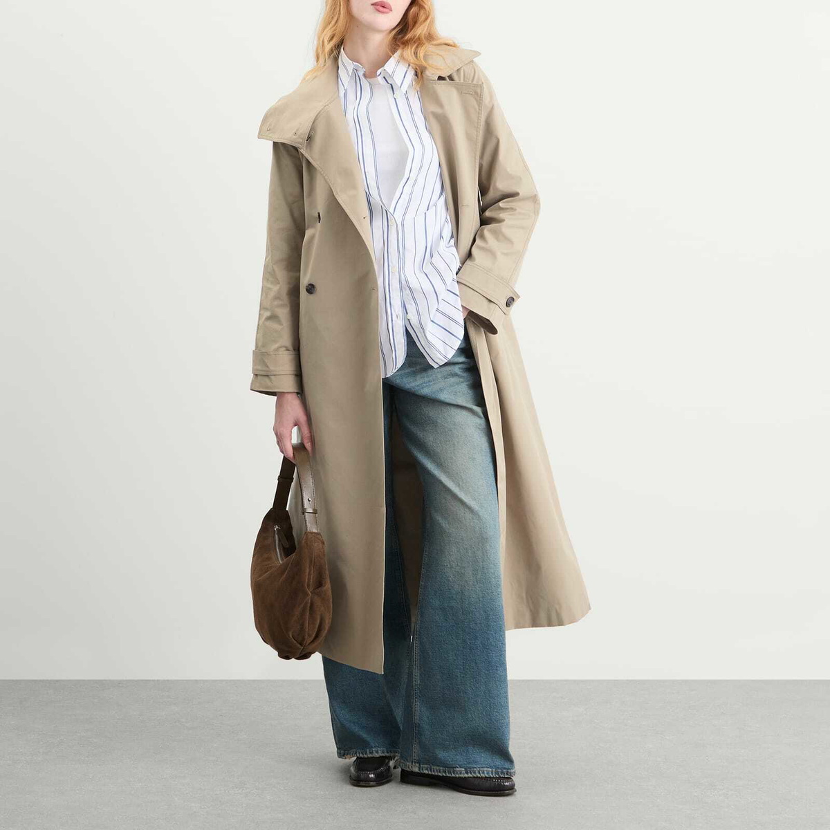 Samsøe Samsøe Women's Sahayes Trench Coat in Aluminium