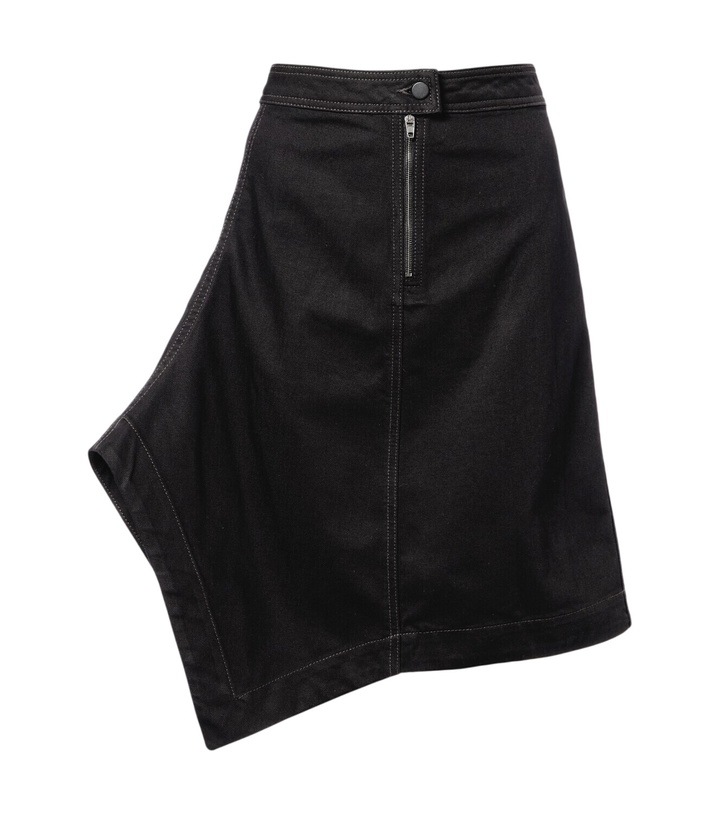 Photo: Lemaire Asymmetric denim midi skirt