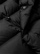Rick Owens - Oversized Canvas-Trimmed Quilted Shell Down Coat - Black