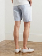 Orlebar Brown - Norwich Straight-Leg Linen Shorts - Blue