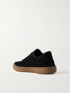 The Row - Grosgrain-Trimmed Canvas Sneakers - Black