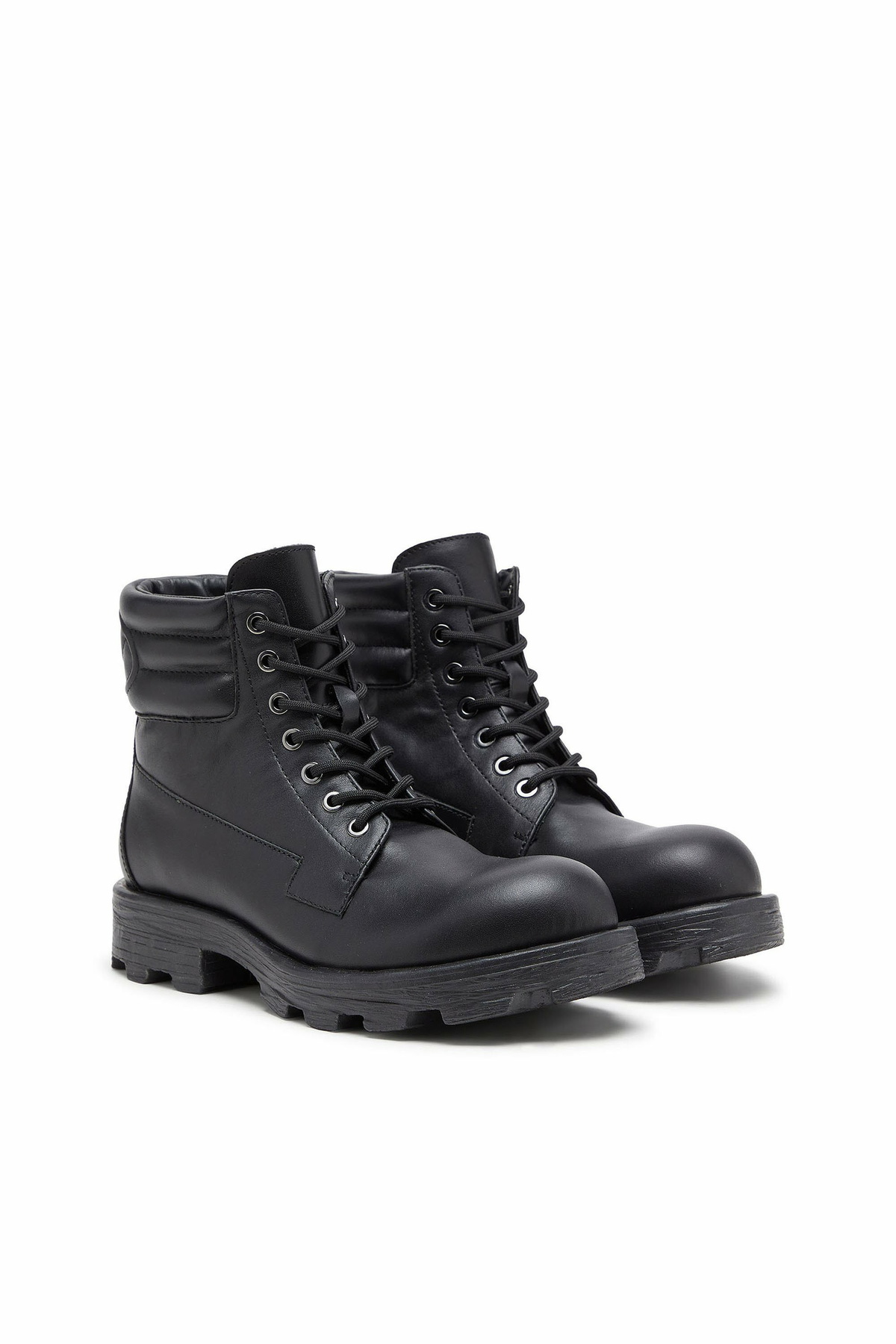 Diesel D-Hammer - Combat boots in leather - Boots Mens in Black