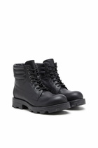 Diesel D-Hammer - Combat boots in leather - Boots Mens in Black