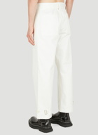 Buckle Fastening Pants in White