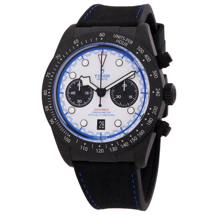 Photo: Tudor Black Bay Chronograph ''Carbon 25'' Automatic White Dial Watch M79377KN-0001