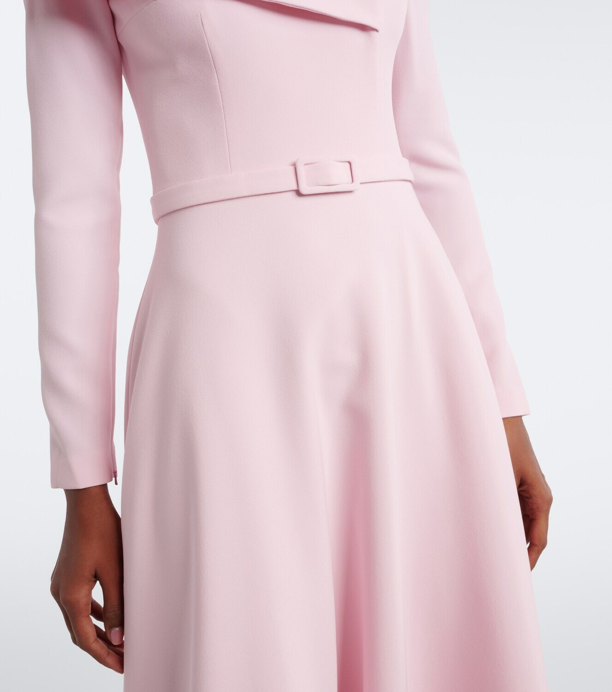 Safiyaa Odelle asymmetric crêpe midi dress