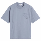 Maison Kitsuné Men's Crafted Daisy Oversize T-Shirt in Zinc Grey