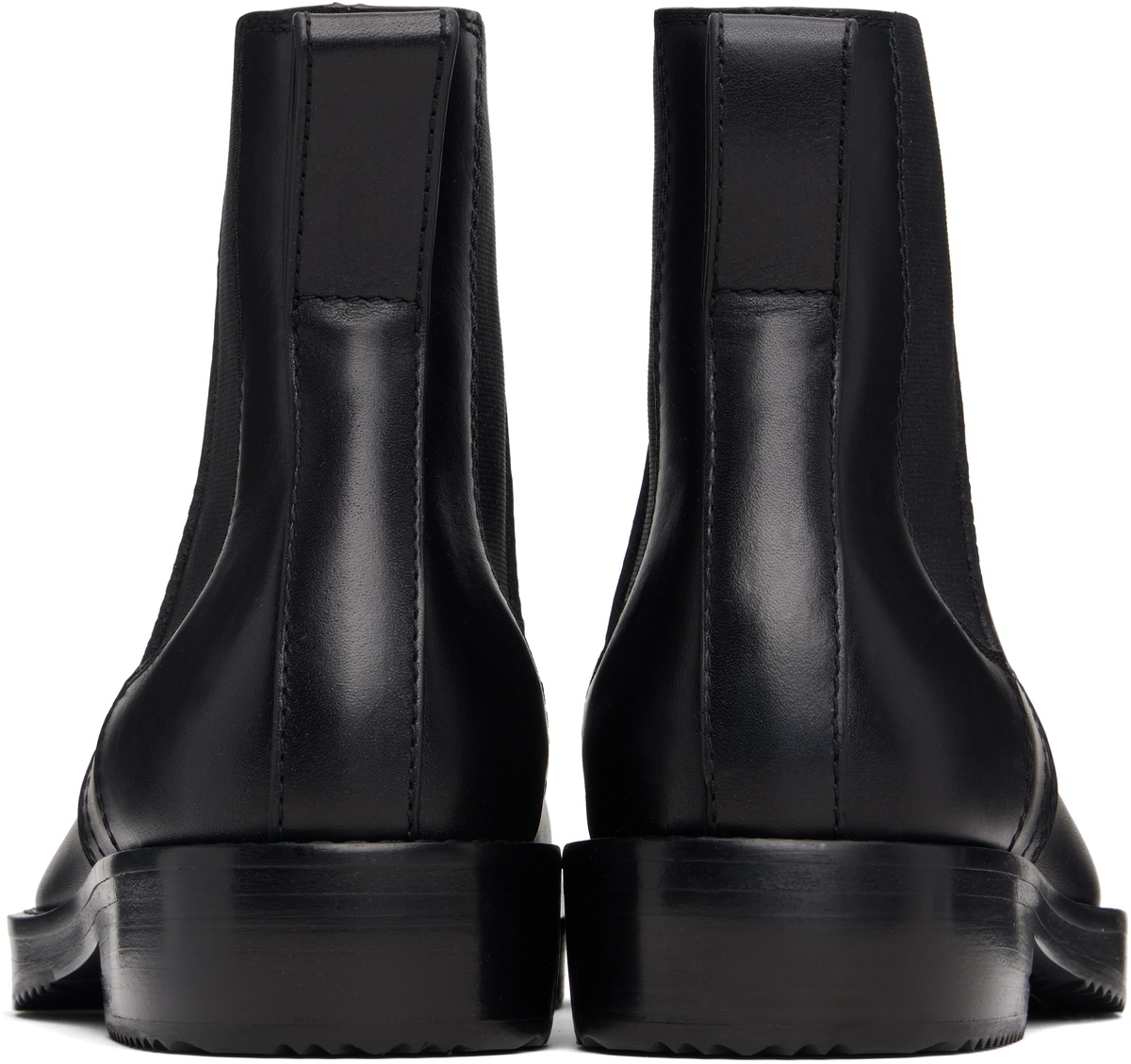Dries Van Noten Black Leather Chelsea Boots