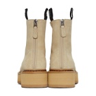 R13 Tan Suede Single Stack Boots
