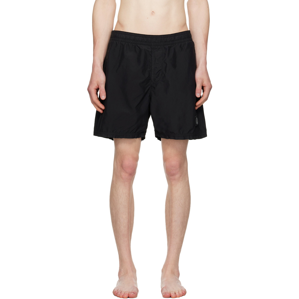 Stone Island Black B100B09 Brushed Nylon Swim Shorts
