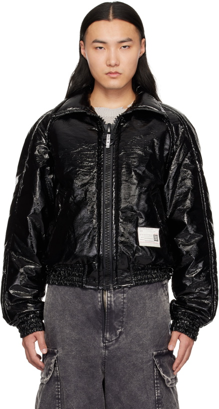 Photo: Maison MIHARA YASUHIRO Black Fake Enamel Puffer Jacket