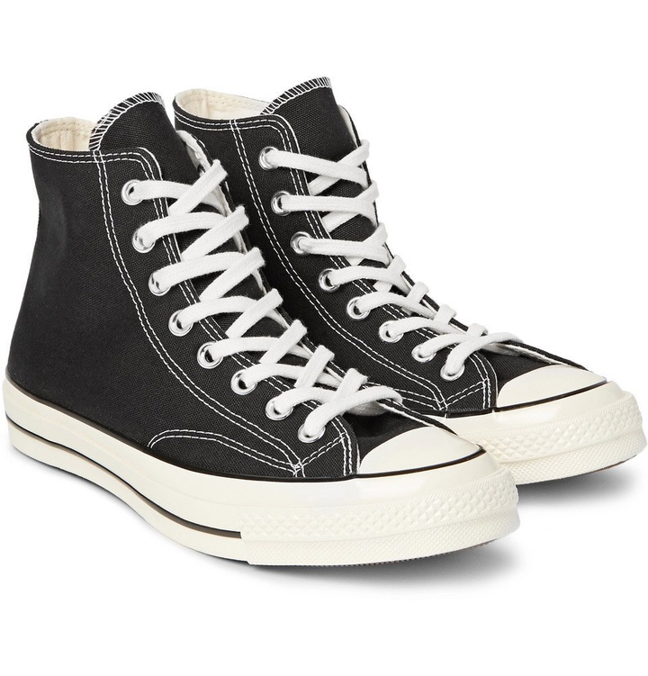 Photo: Converse - 1970s Chuck Taylor All Star Canvas High-Top Sneakers - Black