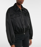 Saint Laurent Shearling-trimmed blouson jacket