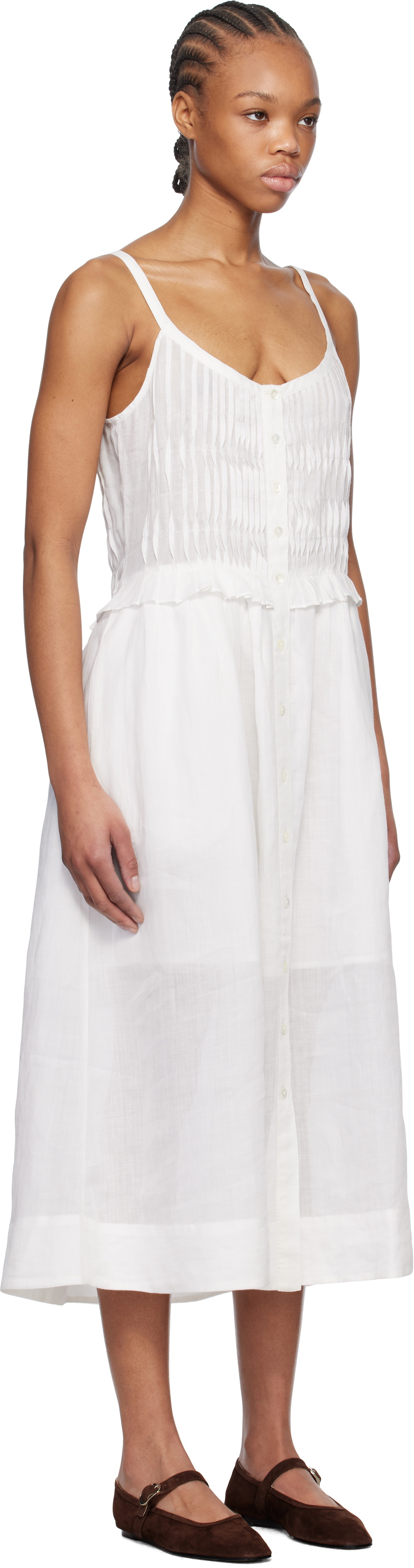 SEA NY Off-White Zora Tank Midi Dress