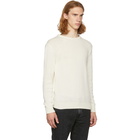 Saint Laurent Off-White Cashmere Crewneck Sweater