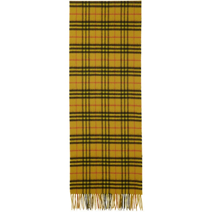 Photo: Burberry Yellow Cashmere Vintage Check Scarf