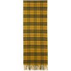 Burberry Yellow Cashmere Vintage Check Scarf